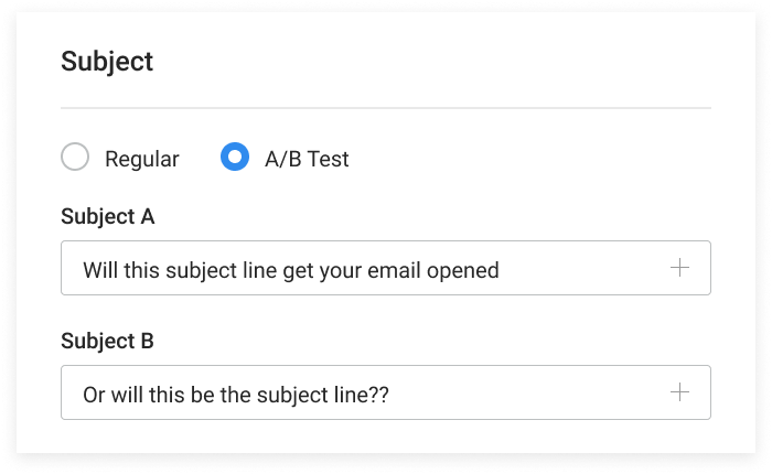 A/B test your subject lines